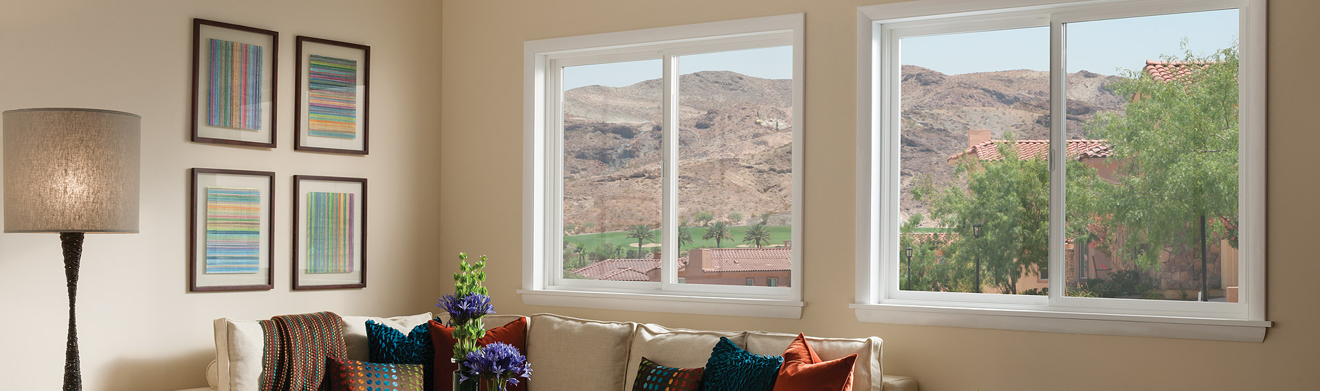 Tuscany Series vinyl horizontal slider window
